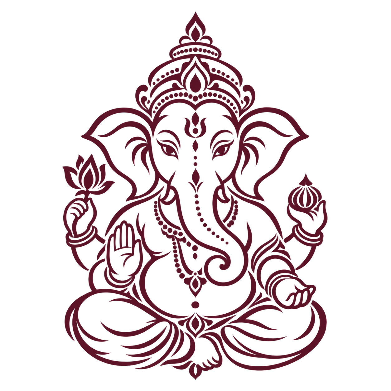 Single-colour Ganesh Ji emblem